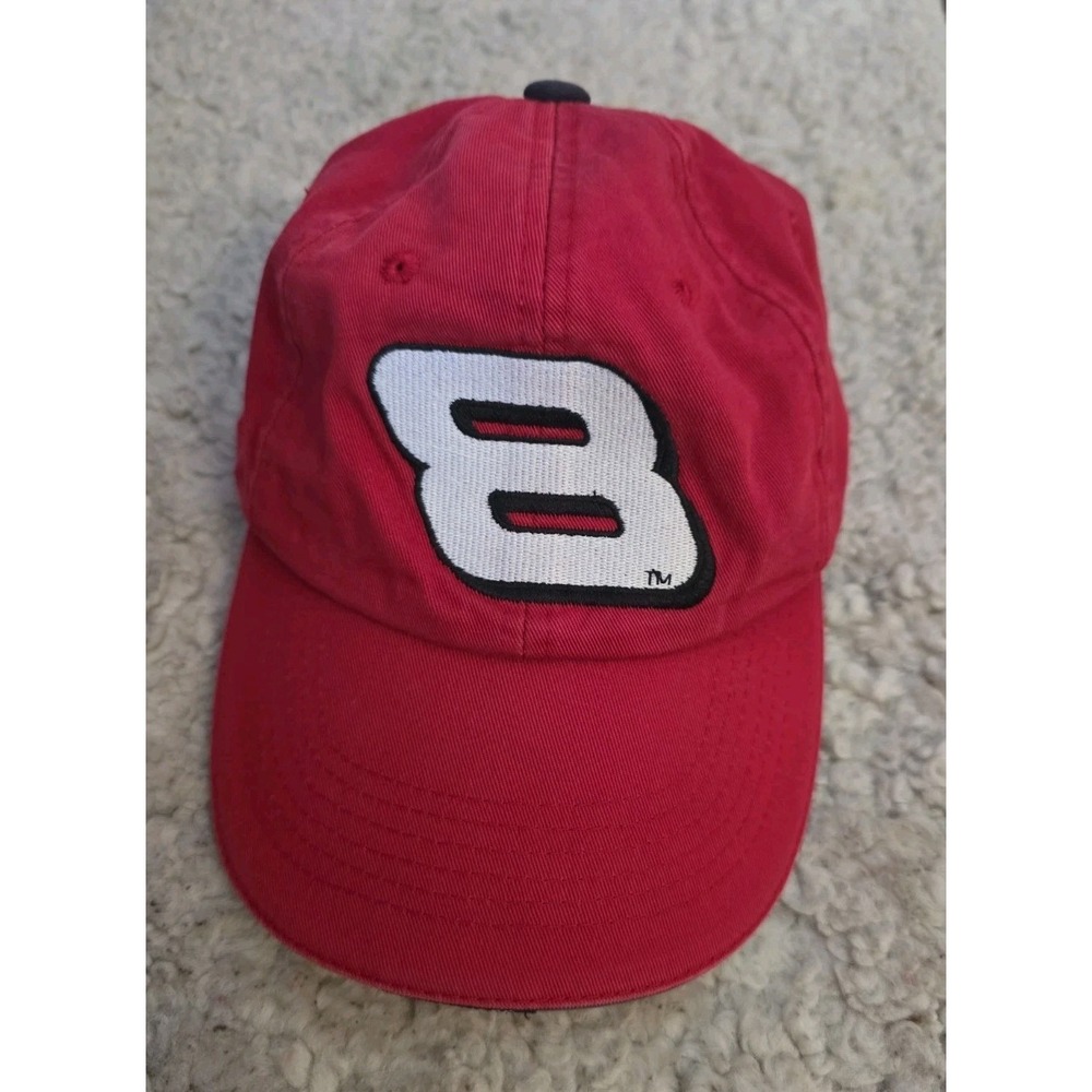 Dale  Jr Hat Mens Strapback Red Dad Hat 8 Racing Nascar One Size